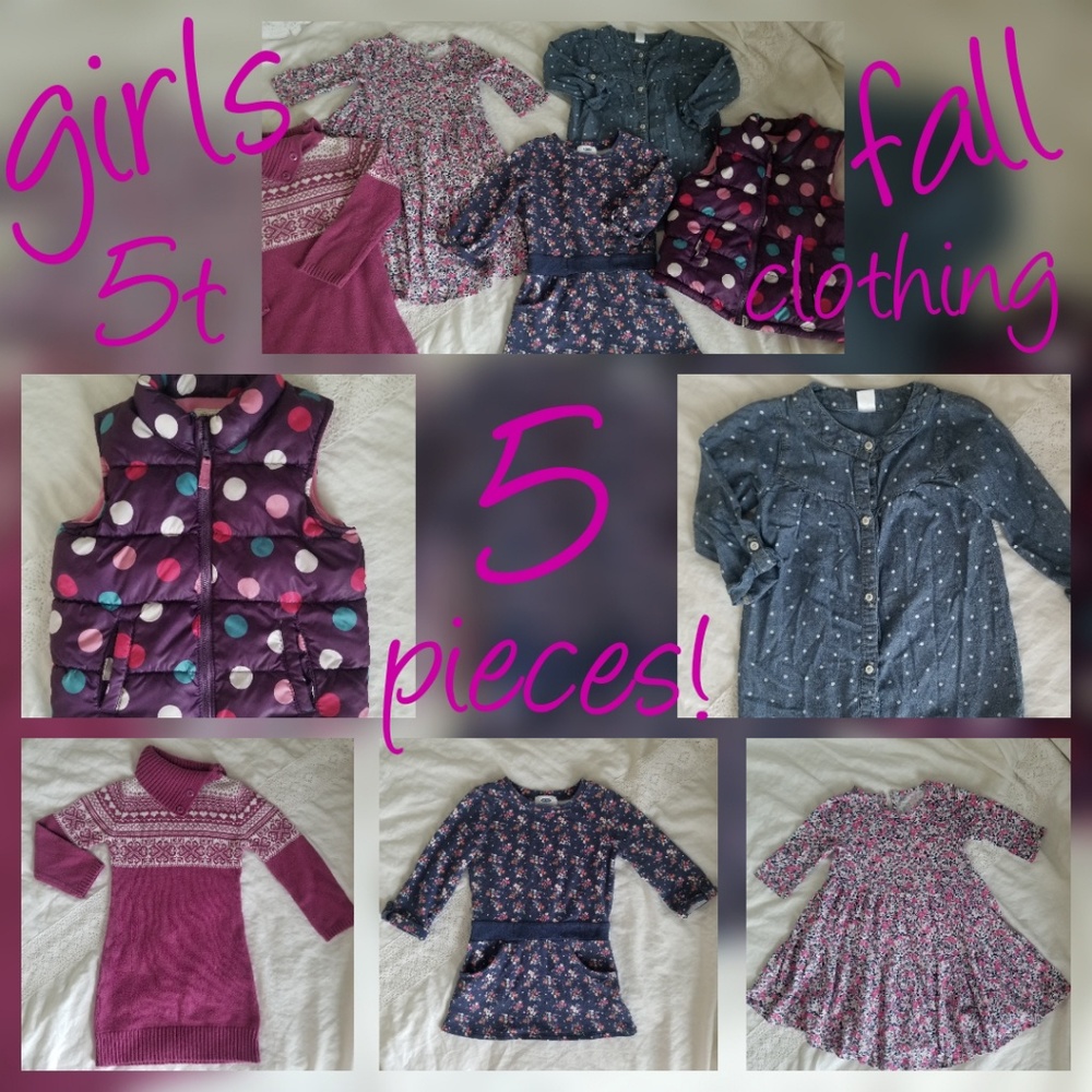 5t fall clothing, lot of 5 pieces
